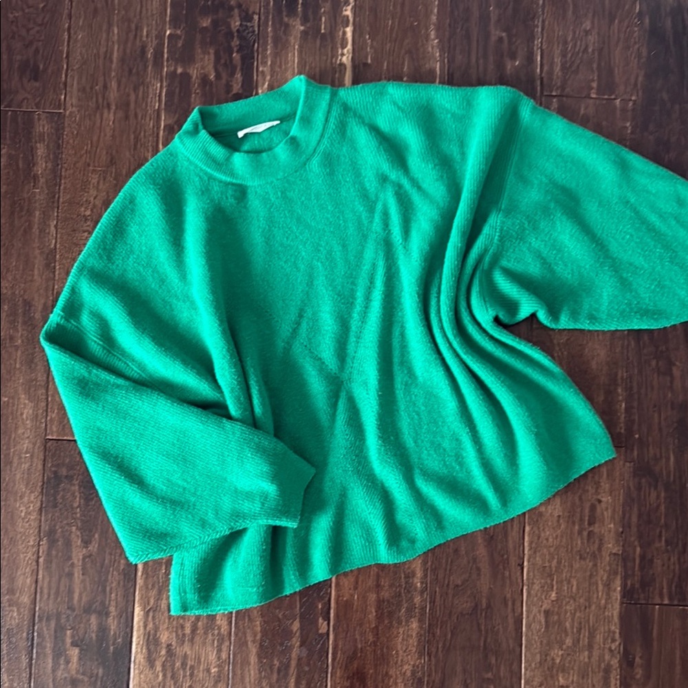 First Love Green Crew Neck Sweater